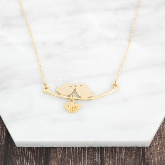 Love Birds Family Necklace