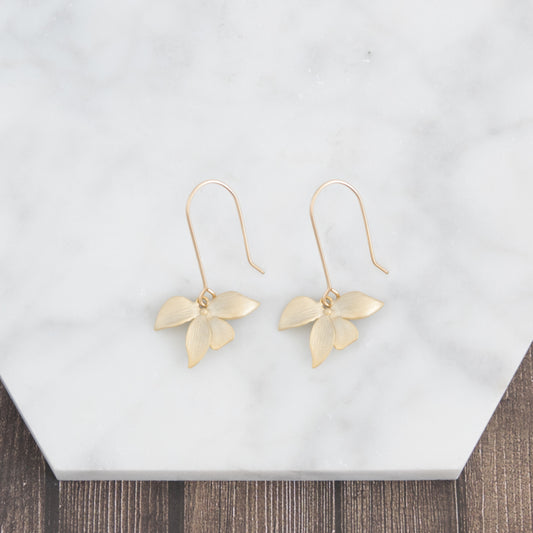 Single Orchid Earrings