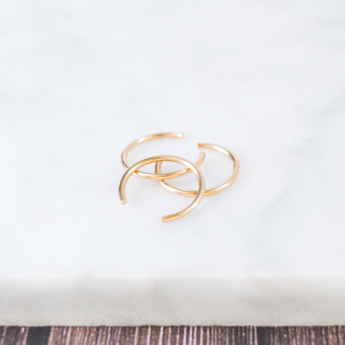 Cuff hoop earring in 14k gold-fill, no piercing needed