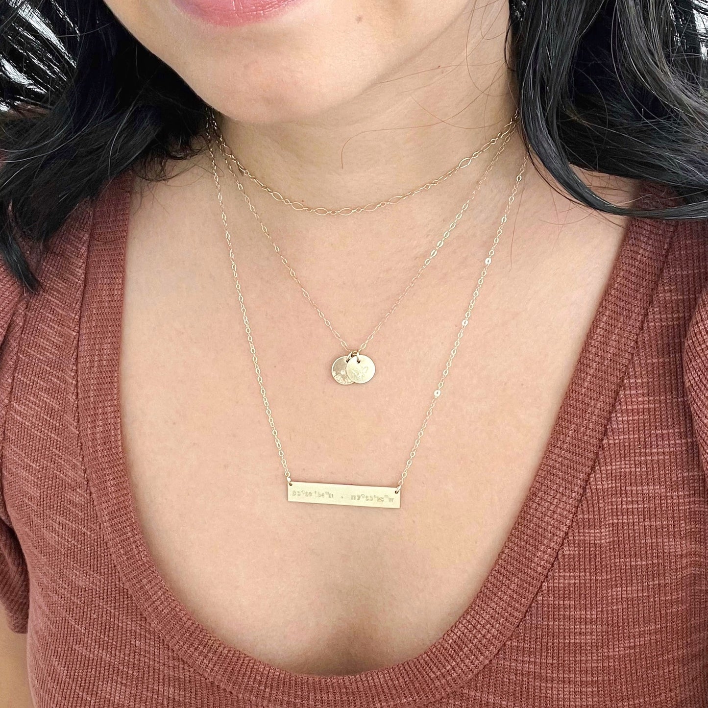 Coordinates Bar Necklace