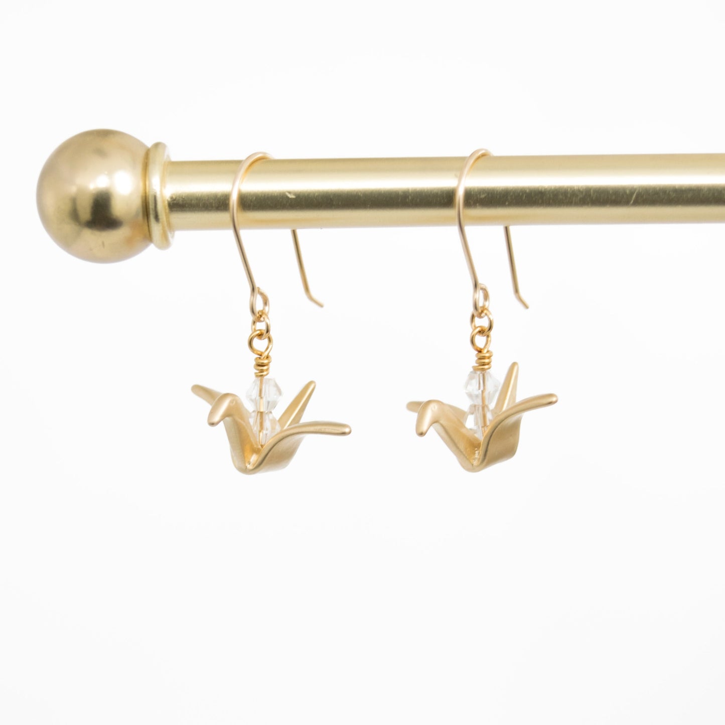 Folded-Paper Crane Earrings