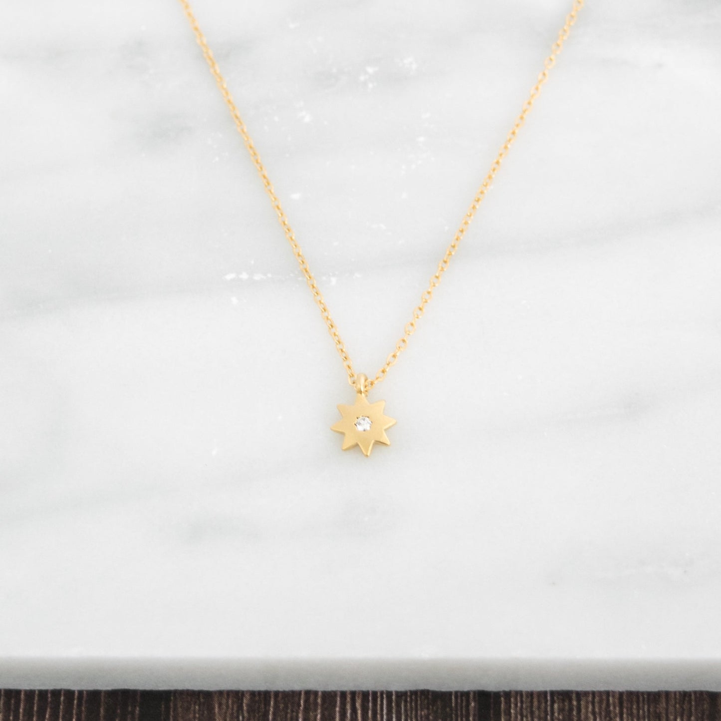 Tiny Sun Pendant Necklace