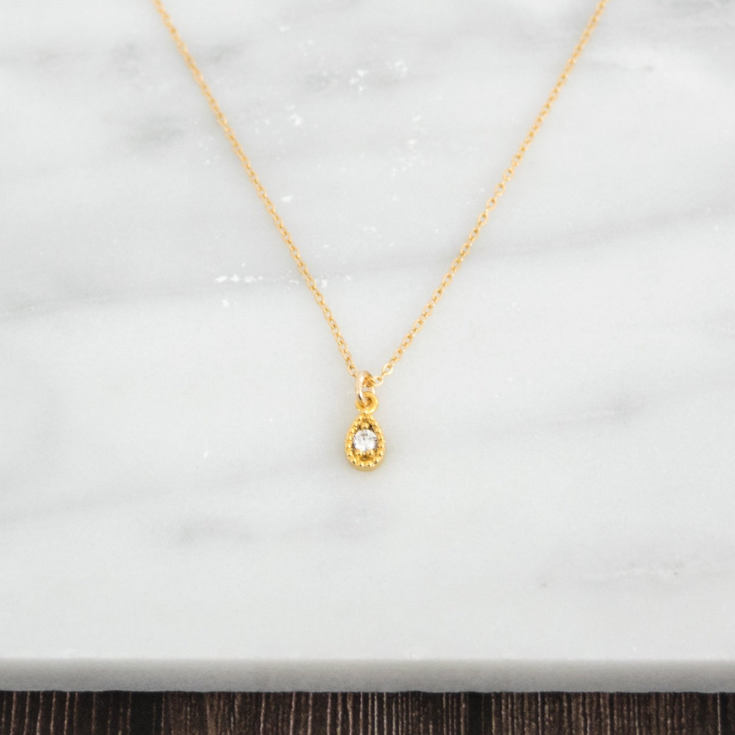 Tiny Teardrop Necklace