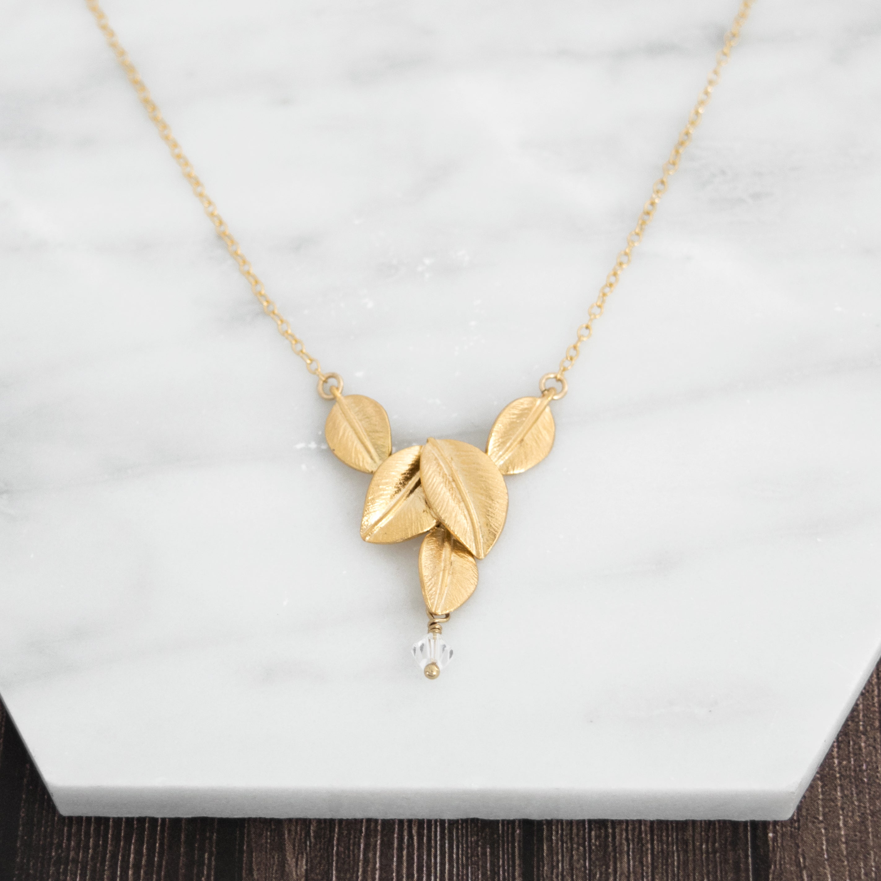 Layered Leaves Necklace on sale