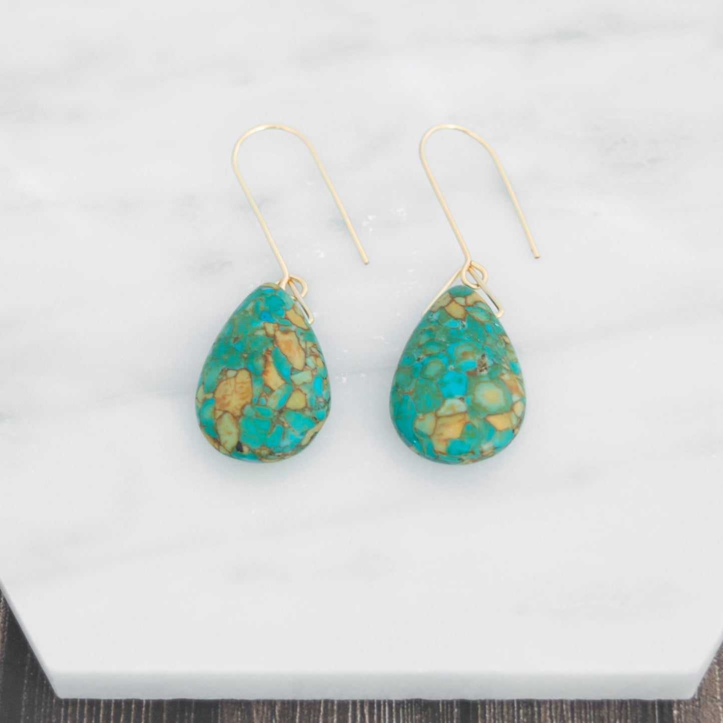 Howlite Turquoise Earrings