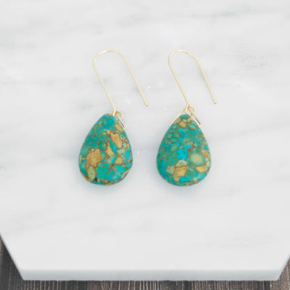 Howlite Turquoise Earrings