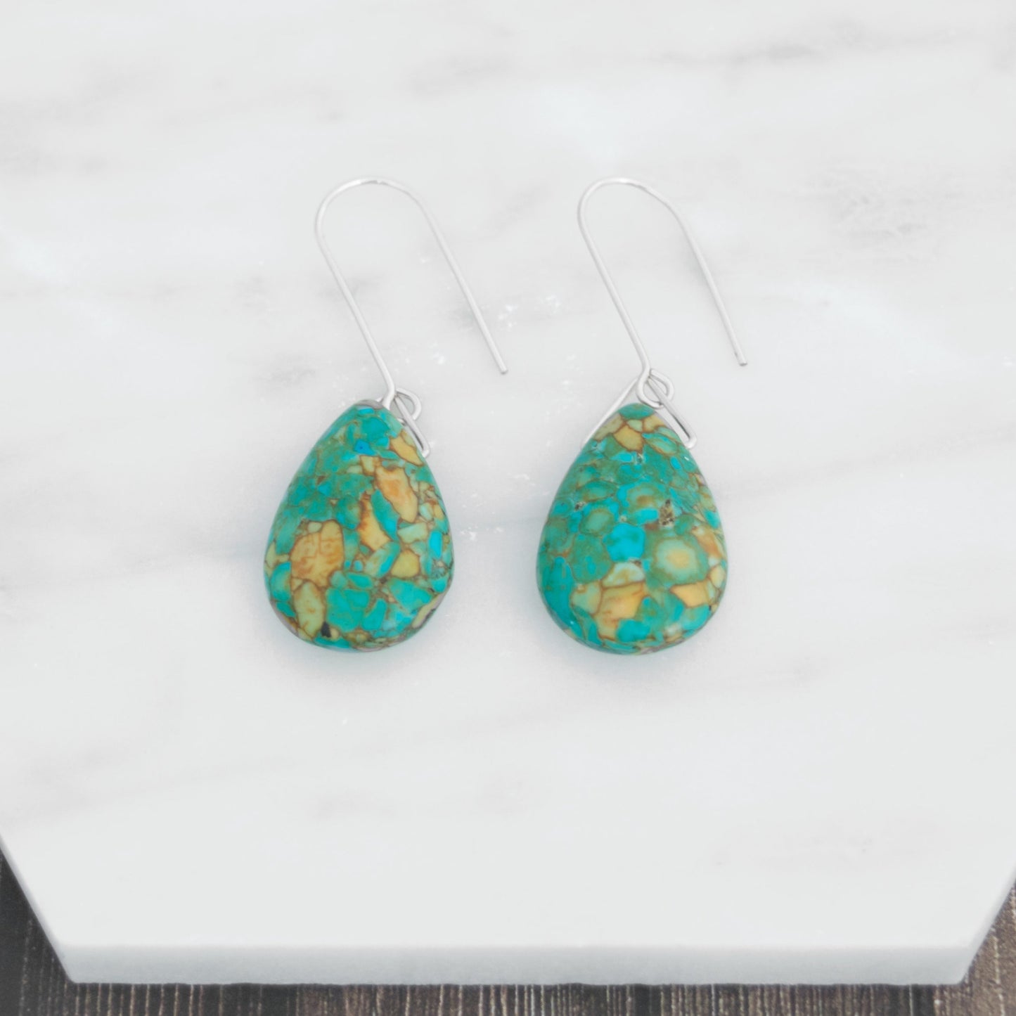 Howlite Turquoise Earrings