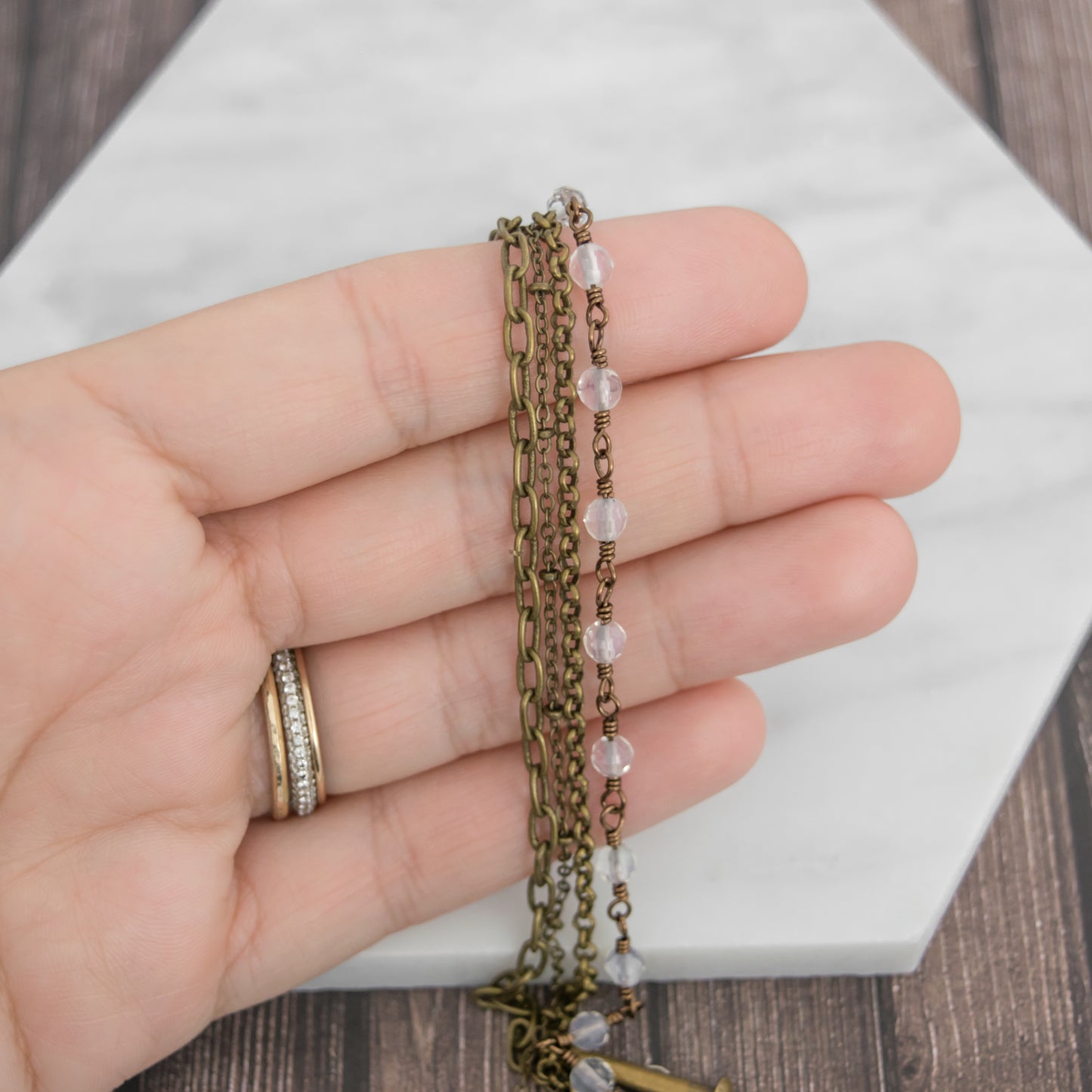 Antiqued Bronze Multi-Strand Bracelet