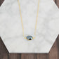 CZ Oval Stone Pendant Necklace