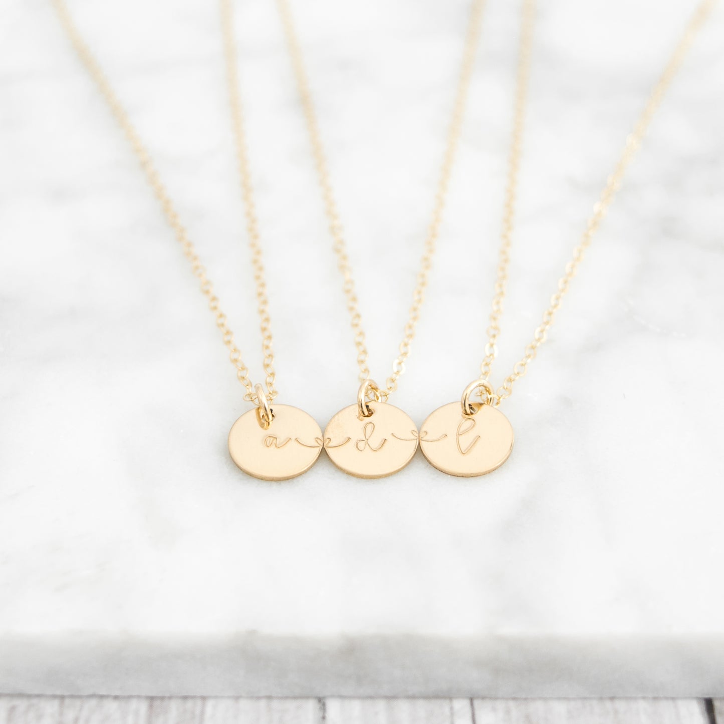 Three Heartstrings 3/8" Disc Necklace Set