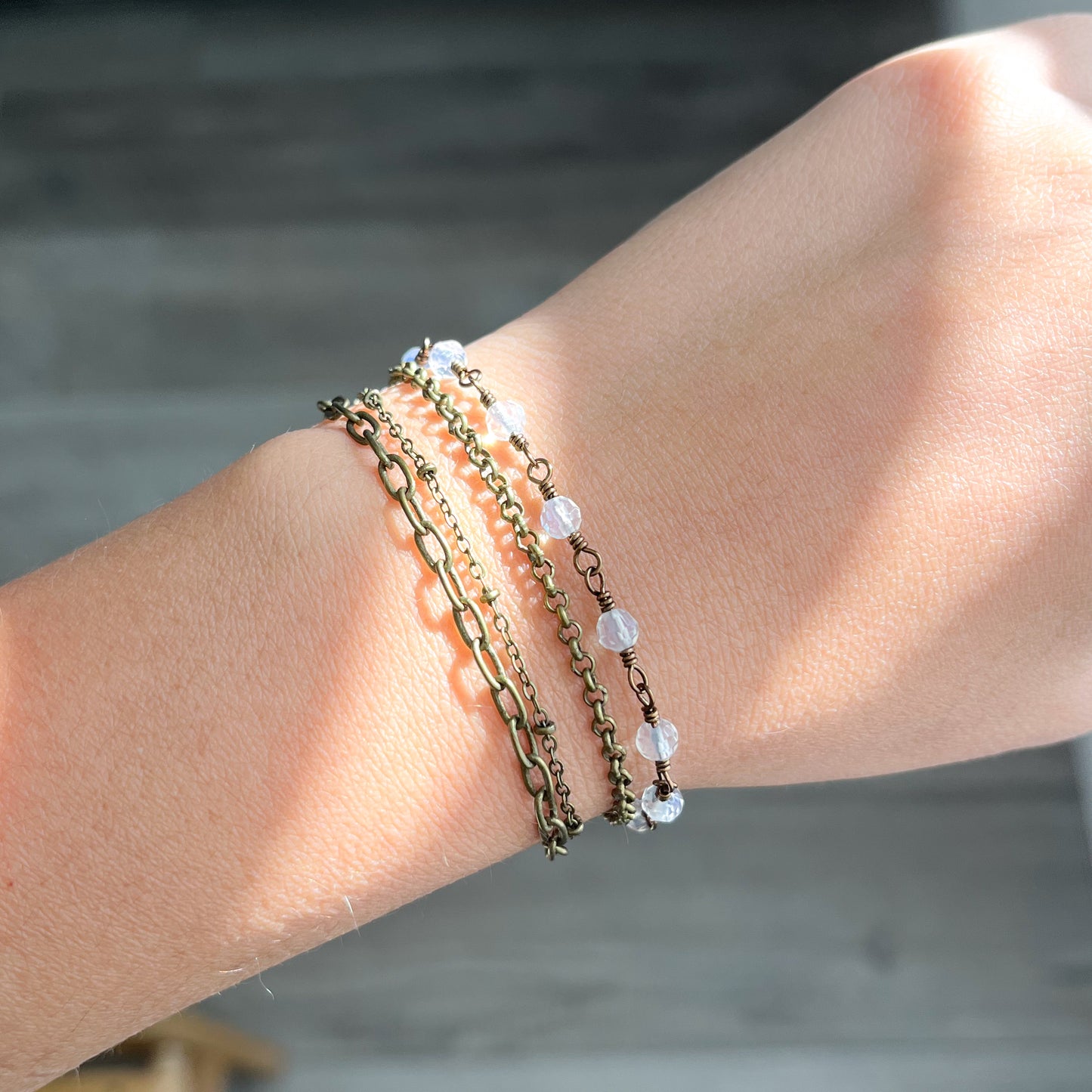 Antiqued Bronze Multi-Strand Bracelet