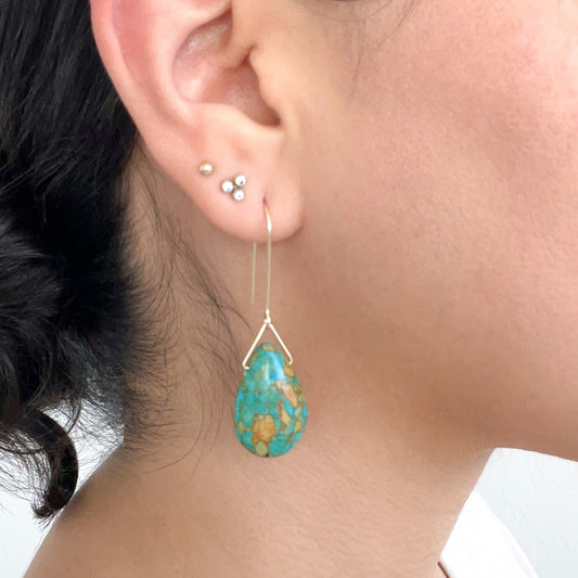 Howlite Turquoise Earrings