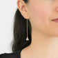 Modern Herkimer Threader Earrings - Sleek and Subtle Gemstone Handcrafted Jewelry