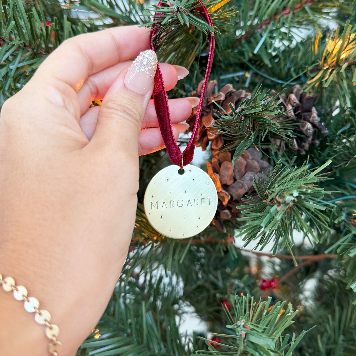 Custom Keepsake Name Tag Ornament