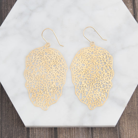 Filigree Leaf Earrings