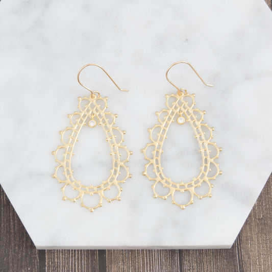 Lace Teardrop Earrings