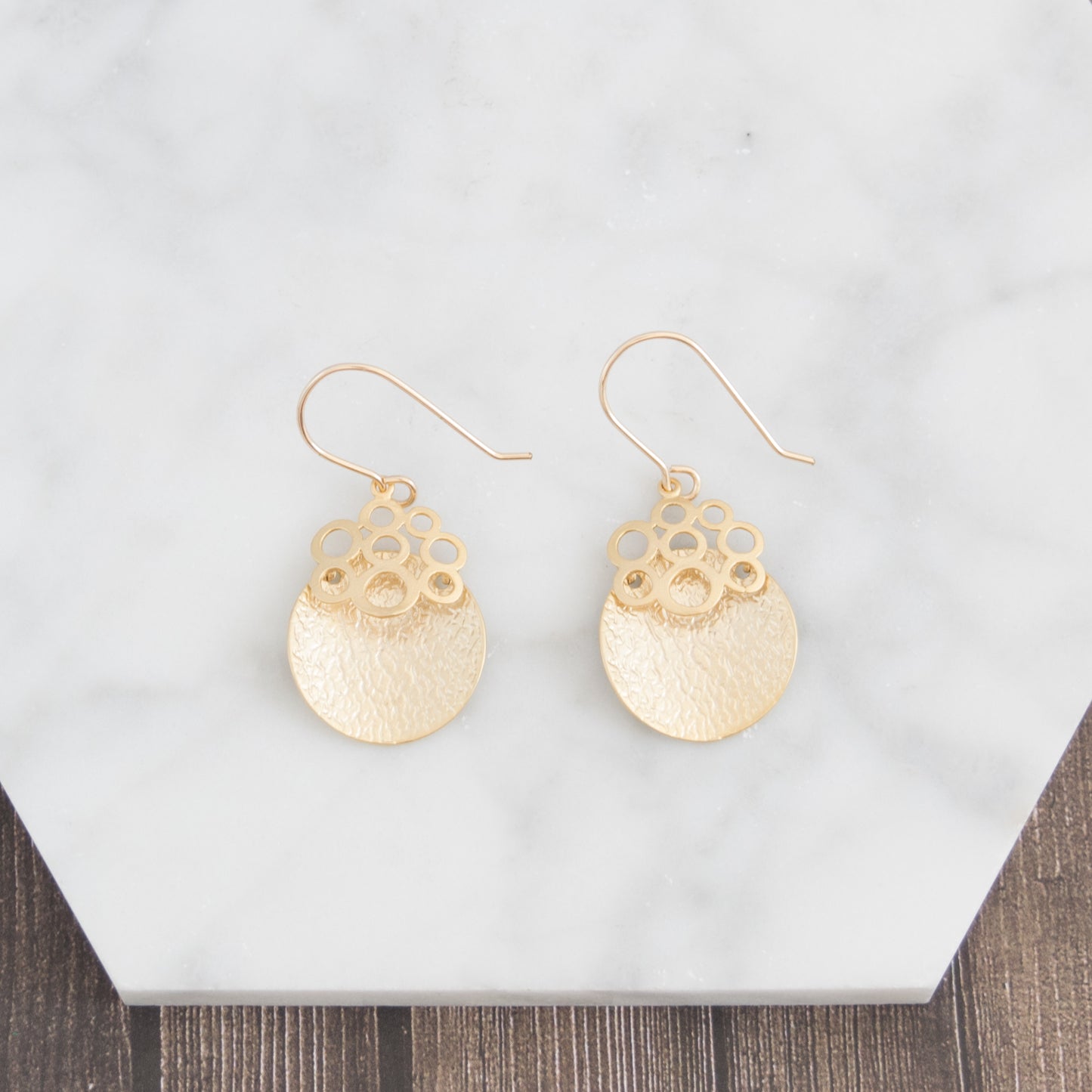 Textured Disc Earrings