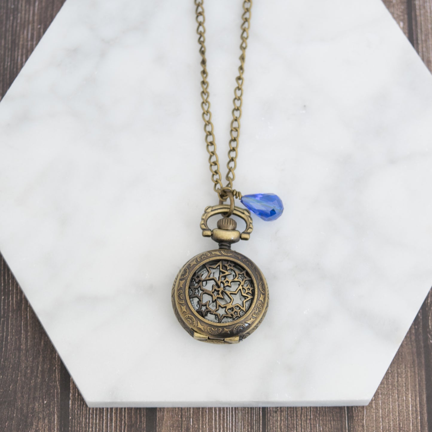 Long Small Pocket Watch Necklace