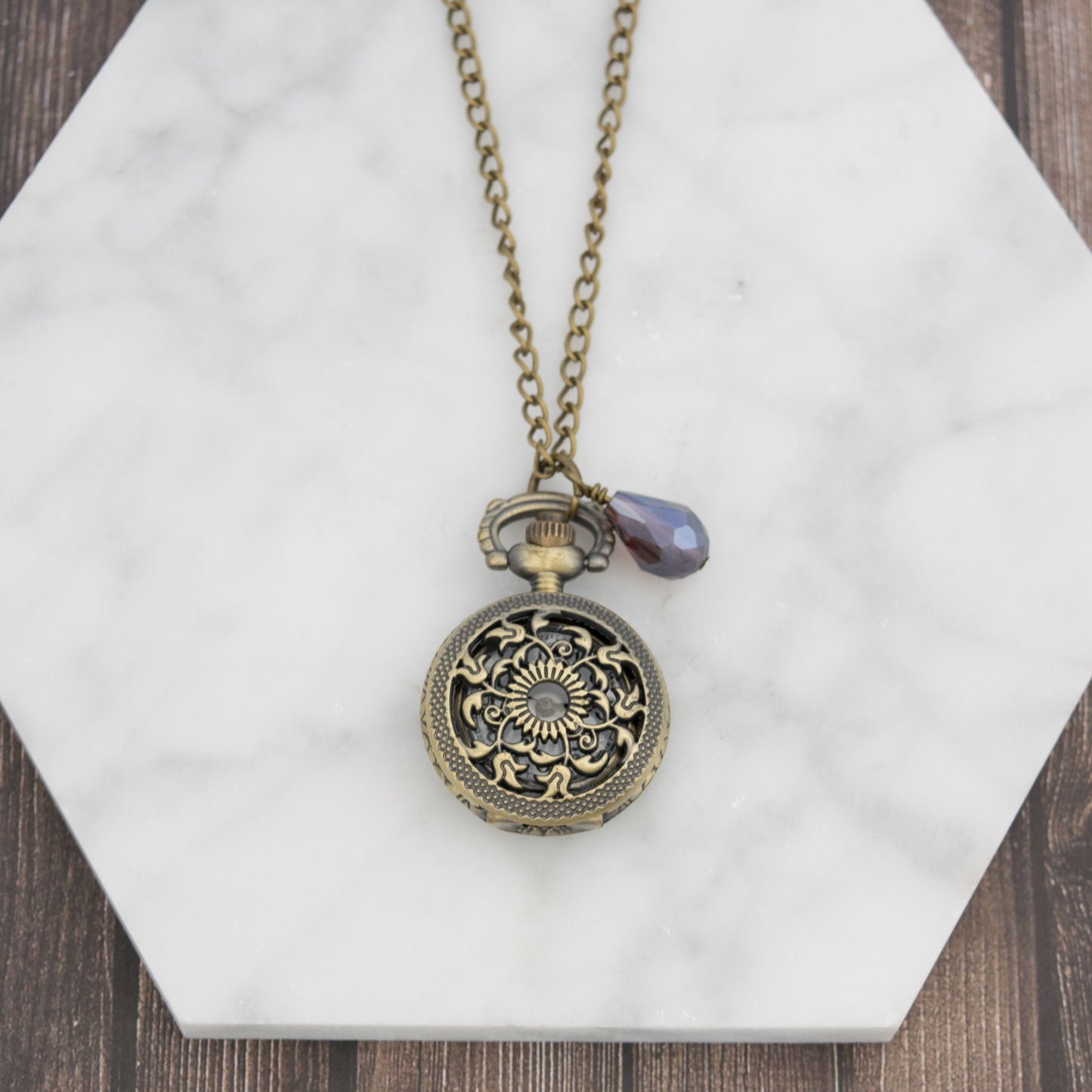 Long Small Pocket Watch Necklace