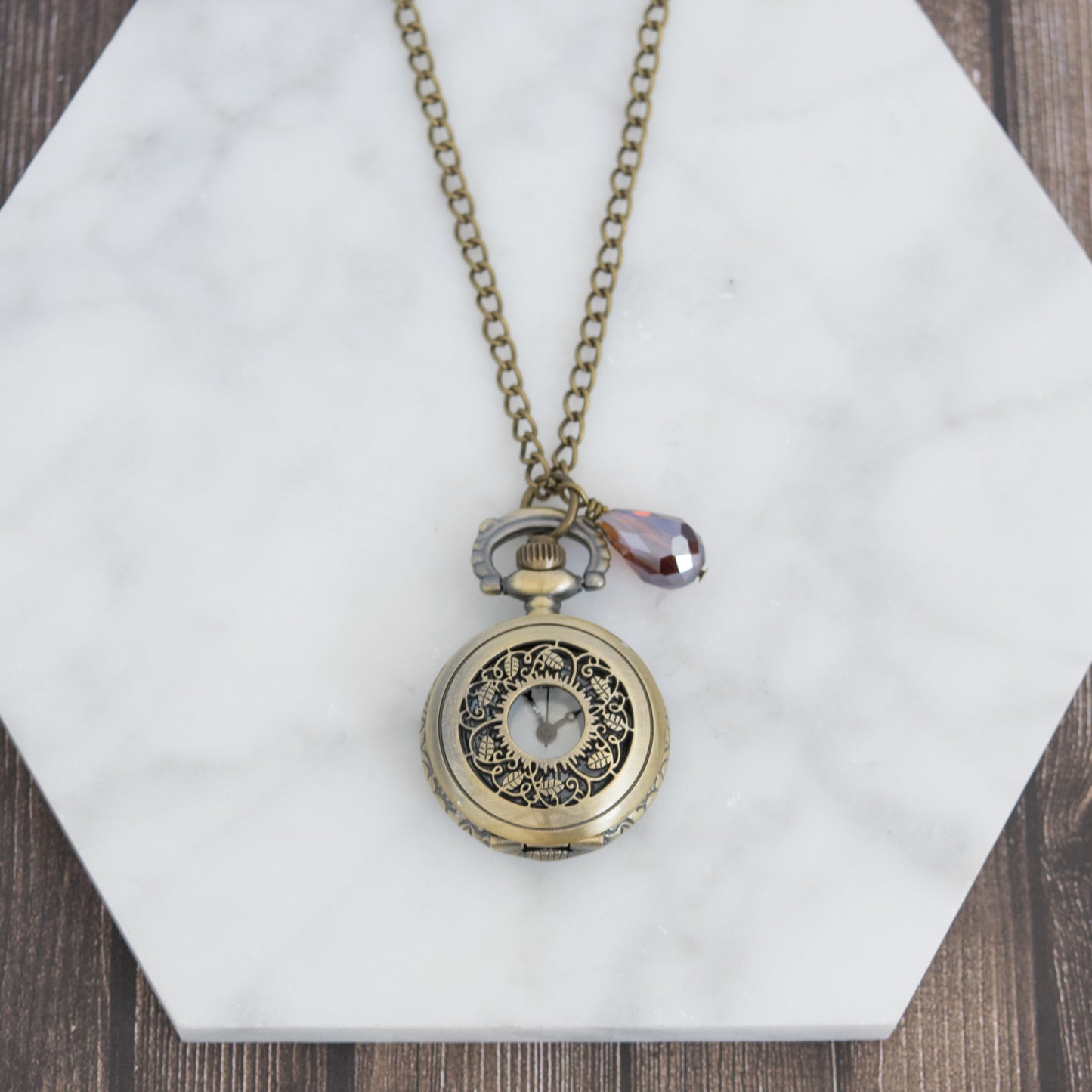 Long Small Pocket Watch Necklace