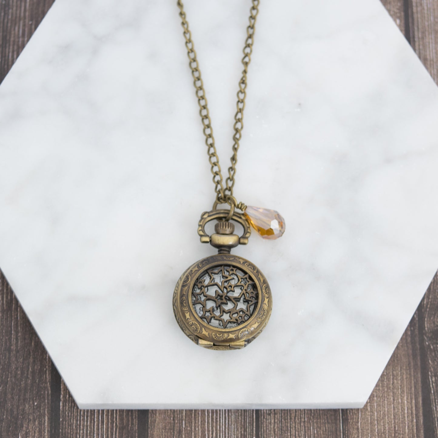 Long Small Pocket Watch Necklace