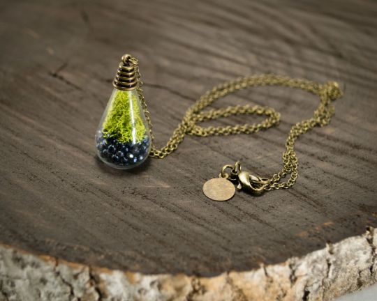 Long Nature Bottle Pendant Necklace