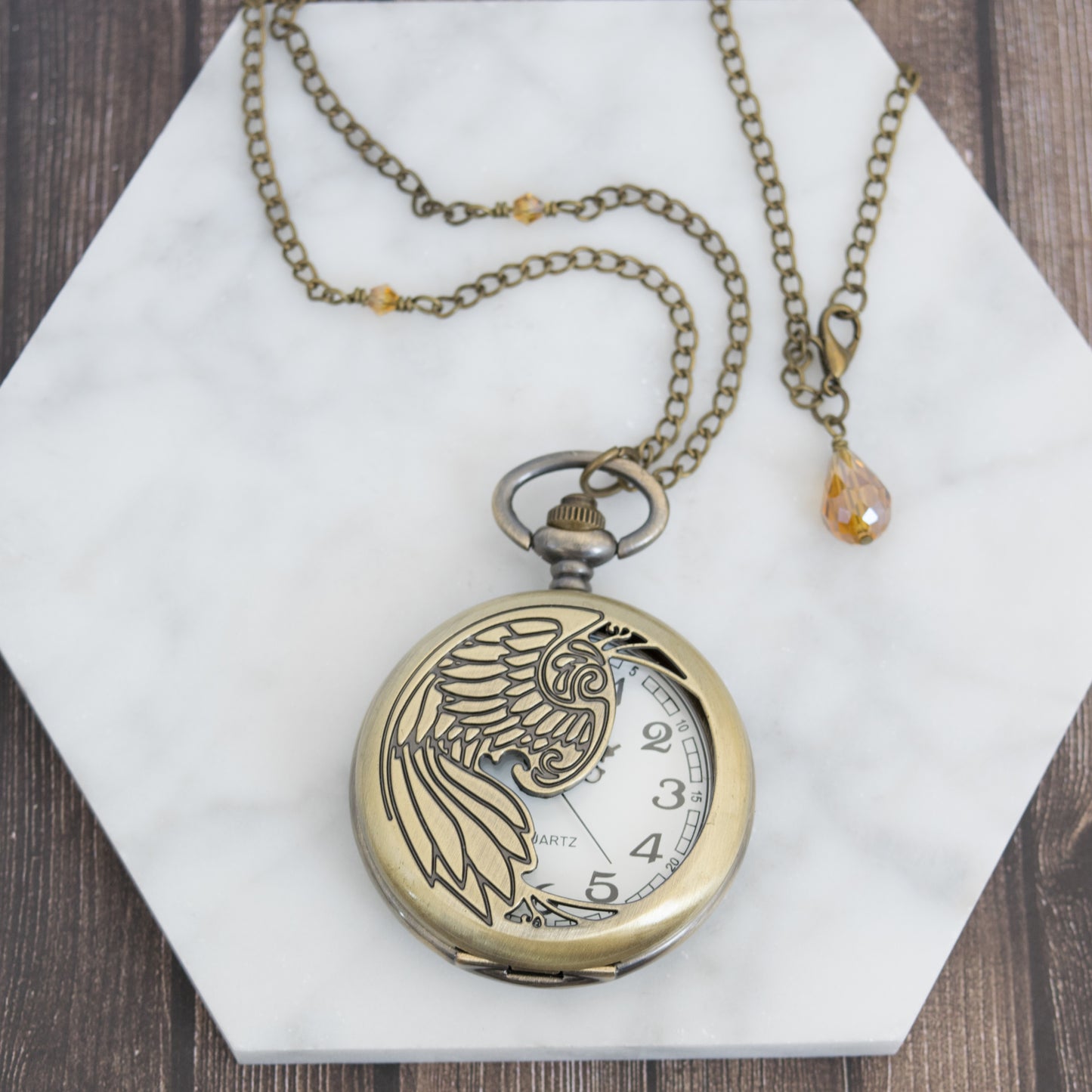 Long Large Pocket Watch Necklace