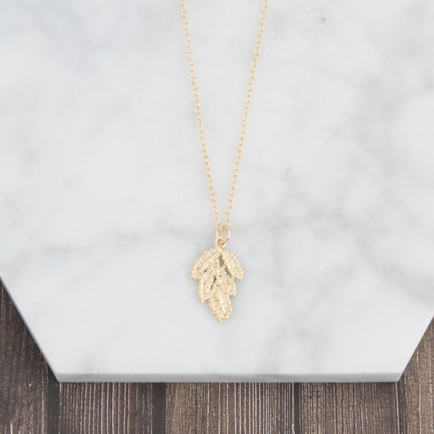 Lace Leaf Pendant Necklace