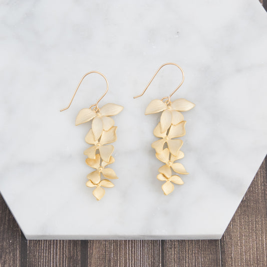 Hanging Orchids Earrings