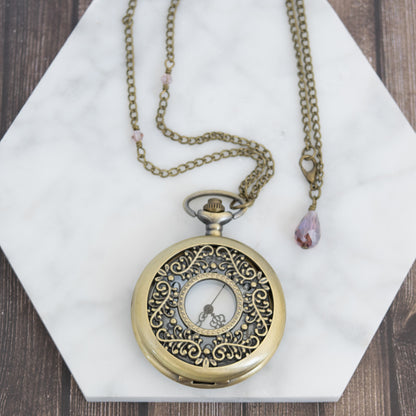 Long Large Pocket Watch Necklace