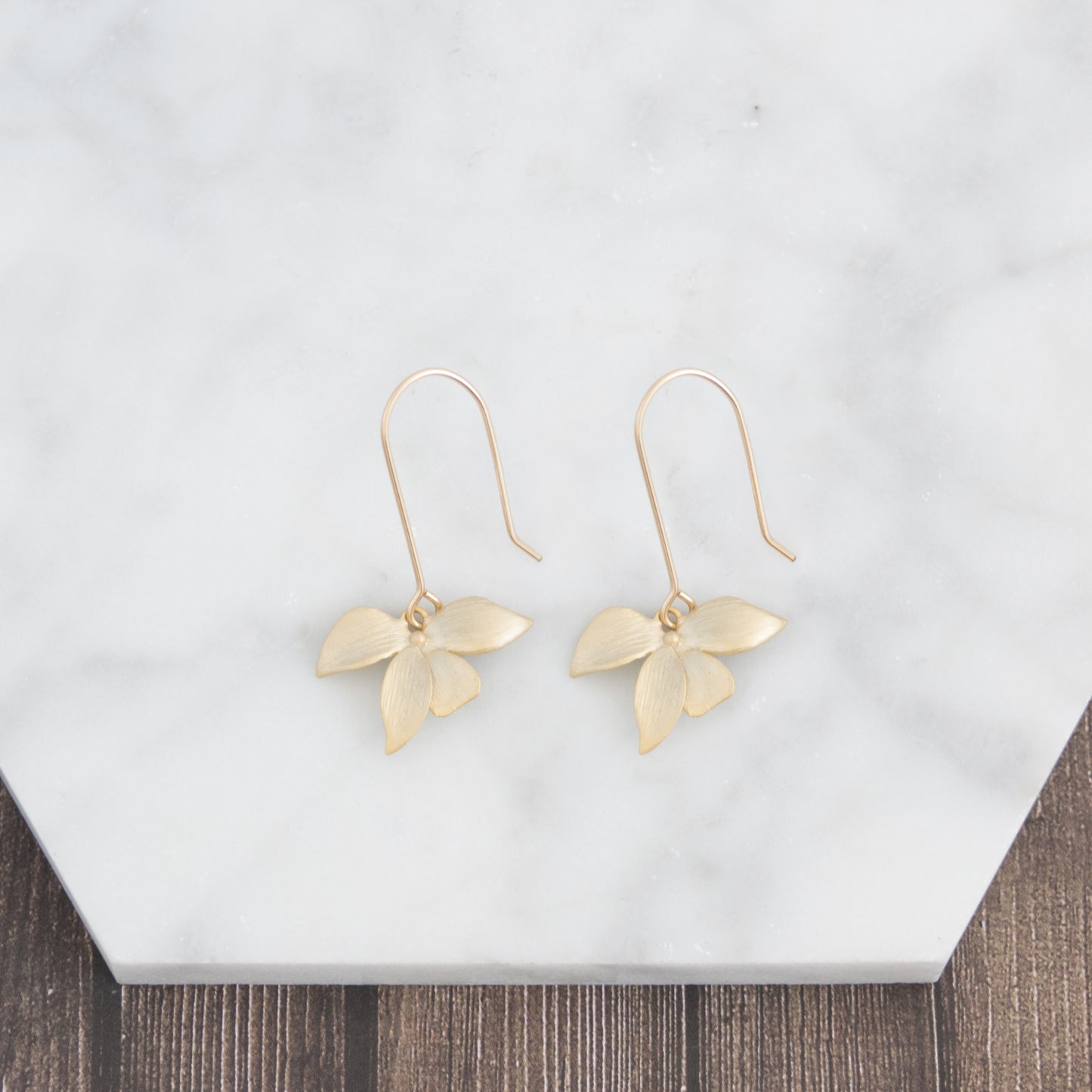 Single Orchid Earrings