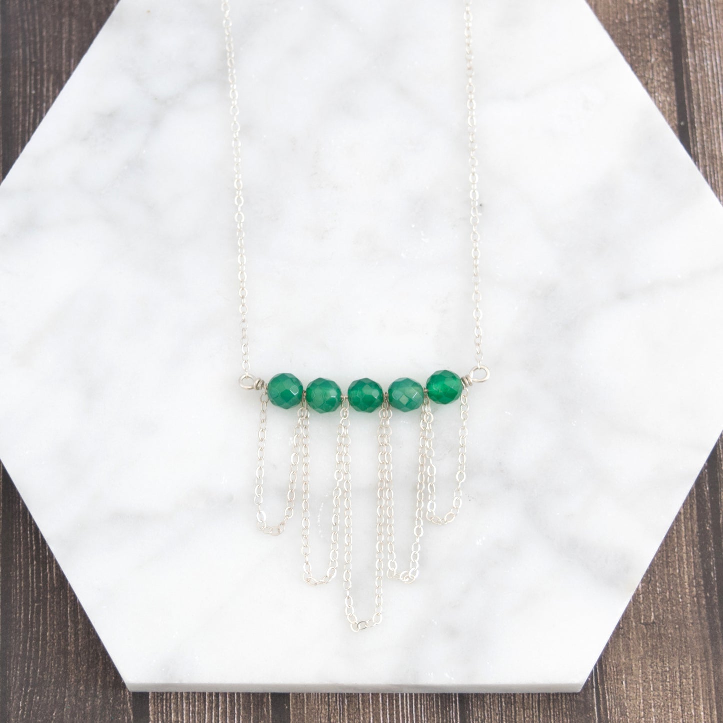 Natural Green Agate Necklace