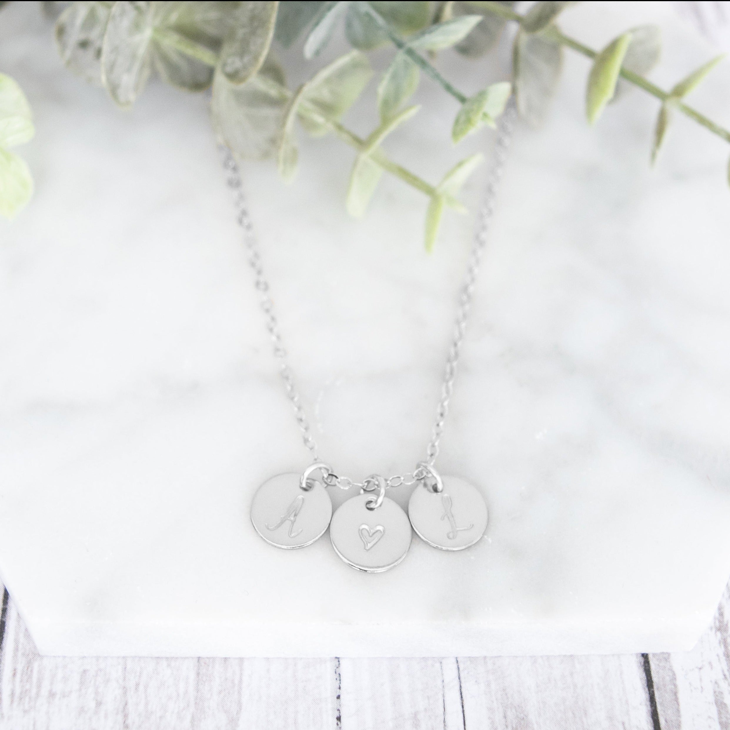 Hand Stamped Initial Necklace – Derive Jewelry