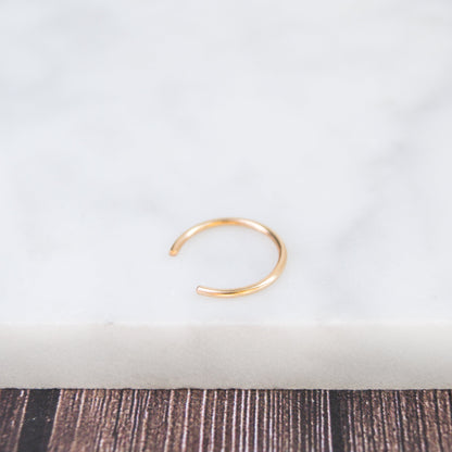 Cuff hoop earring in 14k gold-fill, no piercing needed