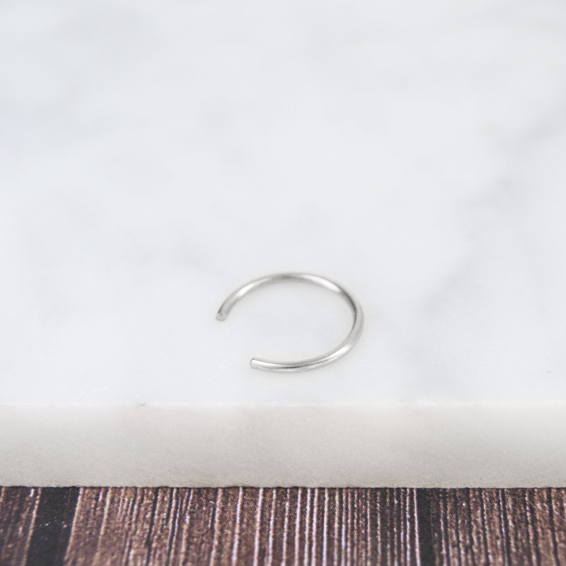 Cuff hoop earring in sterling silver, no piercing needed