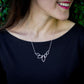 Five Leaves V-Shaped Necklace