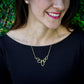 Five Leaves V-Shaped Necklace